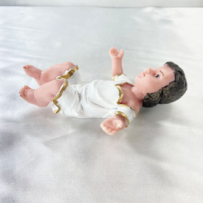 IMAGEM DE RESINA NACIONAL MENINO JESUS BRANCO 12CM (1 UNIDADE)