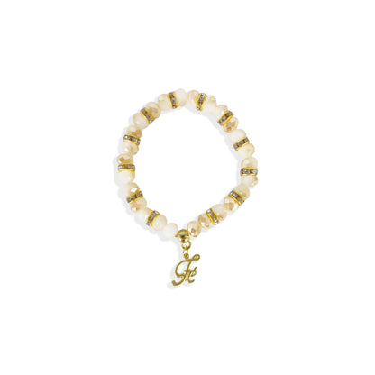 PULSEIRA CRISTAL FÉ CREME ( 3 UNIDADES)