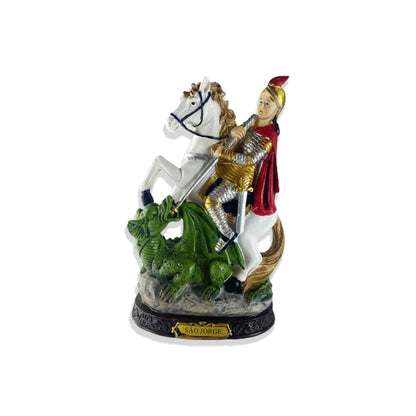 IMAGEM DE RESINA IMPORTADA SÃO JORGE 20CM (1 UNIDADE)
