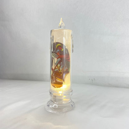 VELA ELETRÔNICA TRANSPARENTE SÃO JORGE 15CM (1 UNIDADE)