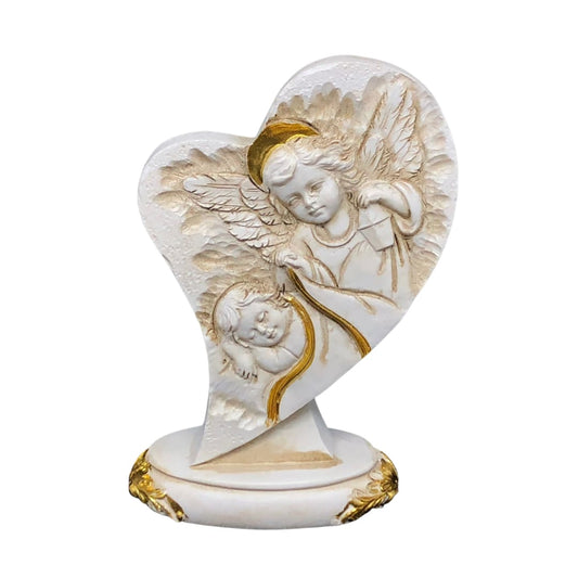 ENFEITE DE RESINA IMPORTADA ANJO BRANCO 9CM (1 UNIDADE)